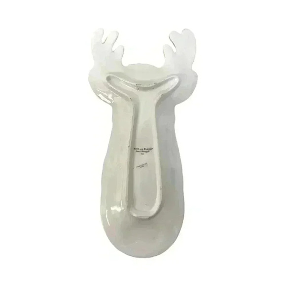 Fitz and Floyd Snack Therapy Christmas Reindeer Serving Plate Tray Wall Decor - Picture 11 of 12